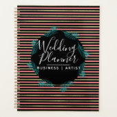 Tropische palmbladeren Folie strepes Wedding Planner (Voorkant)