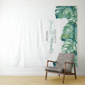 Tropische palmbladeren Foto achtergrond Wandkleed (In Situ (horizontaal))