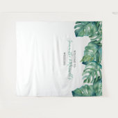 Tropische palmbladeren Foto achtergrond Wandkleed (Voorkant (horizontaal))