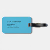 Tropische palmbladeren Gepersonaliseerd Bagagelabe Bagagelabel (Achterkant horizontaal)