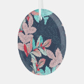 Tropische palmbladeren:  glas ornament (Voorkant links)