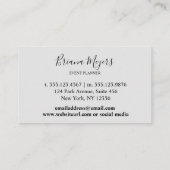 Tropische palmbladeren goud visitekaartje (Achterkant)