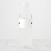 tropische palmbladeren groen bloemenbruiloft waterfles etiket (Achterkant)