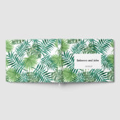 Tropische palmbladeren groen bruiloft gastenboek (Volledig)