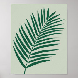 Tropische palmbladeren, groen en olijfgroen poster