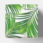 Tropische palmbladeren groen gunst box bedankdoosjes (Bovenkant)