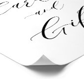 Tropische palmbladeren groen kaarten en cadeaubord poster (Hoek)