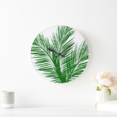 Tropische palmbladeren grote klok (Huis)