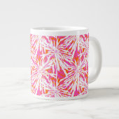 Tropische palmbladeren grote koffiekop (Voorkant rechts)