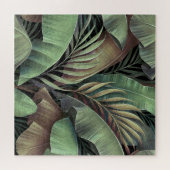 Tropische palmbladeren, handgetekende 3D illustrat Legpuzzel (Horizontaal)