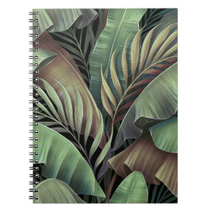Tropische palmbladeren, handgetekende 3D illustrat Notitieboek