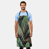 Tropische palmbladeren, handgetekende 3D illustrat Schort (Gedragen)