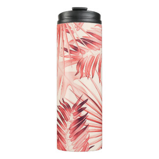 Tropische palmbladeren, Hawaïaans stijlvol patroon Thermosbeker