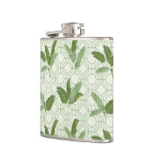 Tropische palmbladeren heupfles (Links)