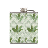 Tropische palmbladeren heupfles (Achterkant)