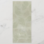 Tropische palmbladeren in het menu Elegant Calligr (Achterkant)