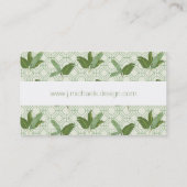 Tropische palmbladeren | Jouw namen toevoegen Visitekaartje (Achterkant)