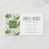 Tropische palmbladeren | Jouw namen toevoegen Visitekaartje (Voorkant)