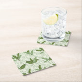 Tropische palmbladeren kartonnen onderzetters (Insitu)