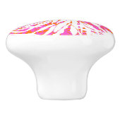 Tropische palmbladeren keramische knop (Zijkant)