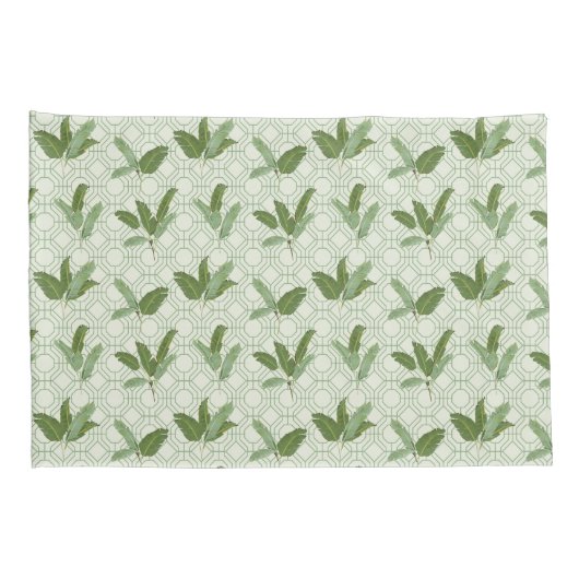 Tropische palmbladeren kussensloop (Achterkant-Rechts)