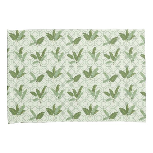 Tropische palmbladeren kussensloop (Voorkant-Rechts)