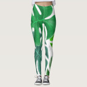 Tropische palmbladeren leggings (Voorkant)