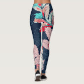 Tropische palmbladeren:  leggings (Achterkant)