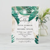 Tropische palmbladeren Licht Jar goudmarmer Kaart (Staand voorkant)