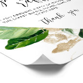 Tropische palmbladeren Luierloterij Poster (Hoek)