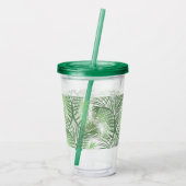 Tropische palmbladeren Monogram aangepast Acryl Drinkbeker (Achterkant)