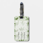 Tropische palmbladeren | Monogram Bagagelabel (Achterkant verticaal)