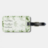 Tropische palmbladeren | Monogram Bagagelabel (Achterkant horizontaal)