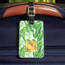 Tropische palmbladeren monogram