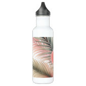 Tropische palmbladeren Monogram waterfles Waterfles (Links)