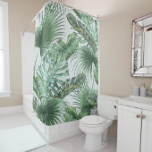 Tropische palmbladeren, monstera, bananenblad, jun douchegordijn (In situ)