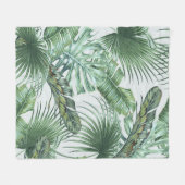 Tropische palmbladeren, monstera, bananenblad, jun fleece deken (Voorkant (Horizontaal))