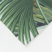 Tropische palmbladeren, monstera, bananenblad, jun fleece deken (Hoek)