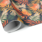 Tropische palmbladeren:  naadloos cadeaupapier (Rol Hoek)