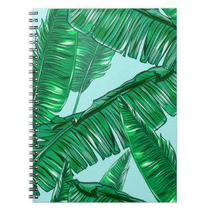 Tropische palmbladeren naadloze  florale pasta notitieboek