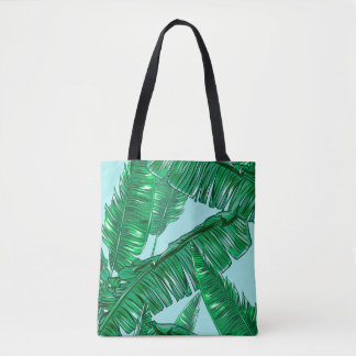 Tropische palmbladeren naadloze florale pasta tote bag