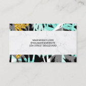 Tropische palmbladeren | Natuurlijke | Marmer Visitekaartje (Achterkant)