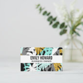 Tropische palmbladeren | Natuurlijke Visitekaartje (Staand voorkant)