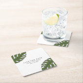 Tropische palmbladeren Niet-foto opslaan Datum Kartonnen Onderzetters (Insitu)