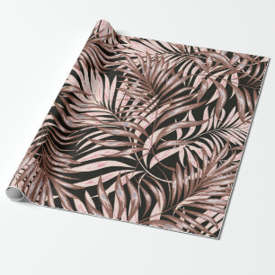 Tropische palmbladeren, oerwoud.  florale pleister cadeaupapier