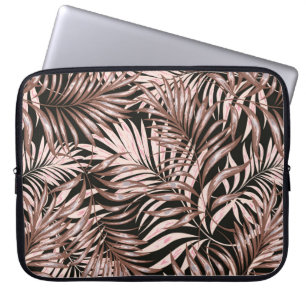 Tropische palmbladeren, oerwoud. florale pleister laptop sleeve