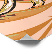 Tropische palmbladeren, oerwoud.  florale pleister poster (Hoek)