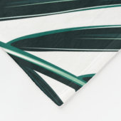 Tropische palmbladeren, oerwoud verlaat naadloze f fleece deken (Hoek)