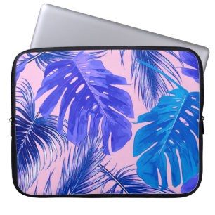 Tropische palmbladeren, oerwoud verlaat naadloze f laptop sleeve