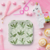 Tropische palmbladeren papieren bordje (Feest)